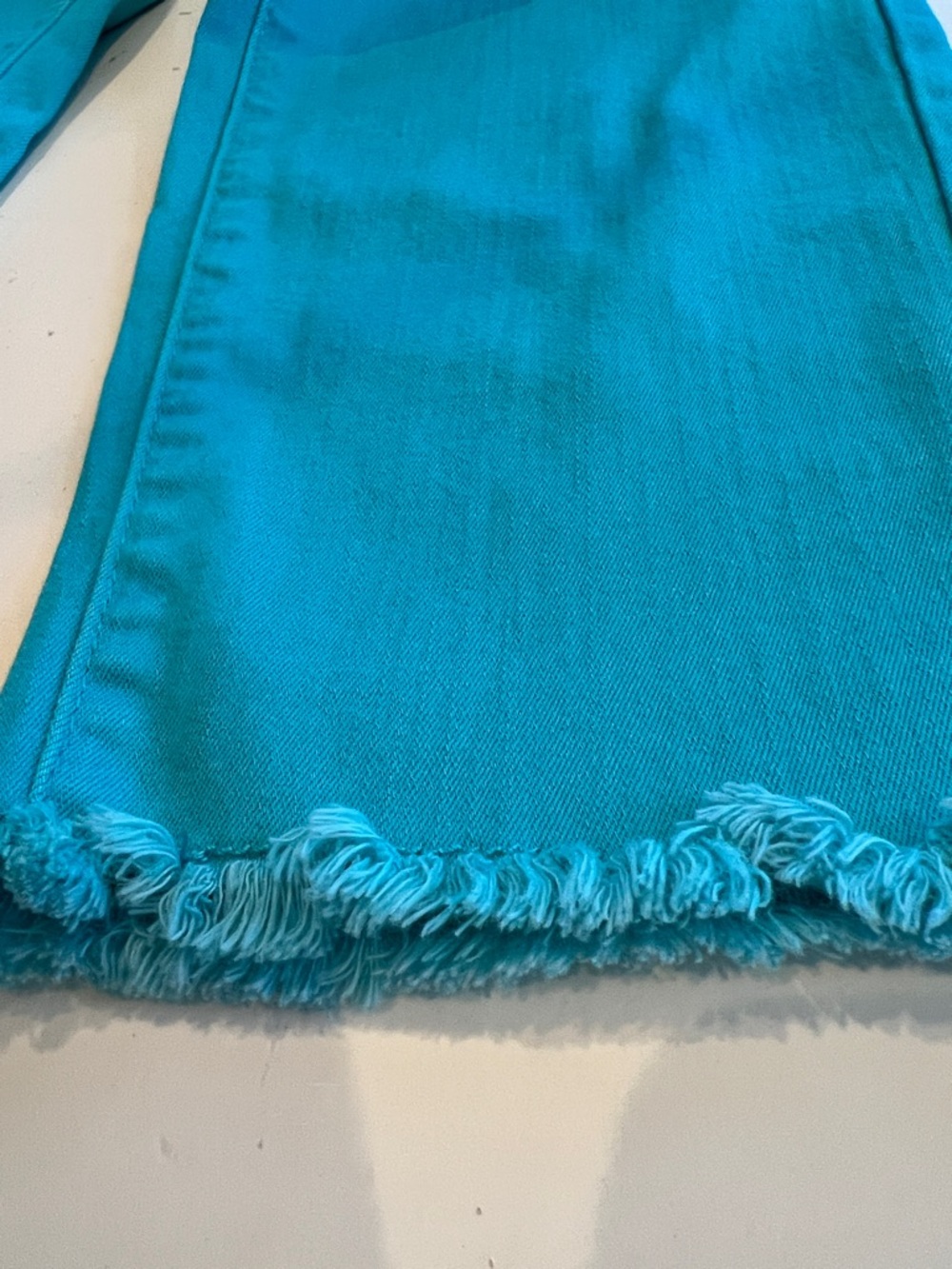 FJD Olivia Turquoise Jeans with Fringe Hem Size 12 - Picture 6 of 7